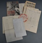 Royal Aero Club King's Cup 1936 air race collection of documents and ephemera to include paper car