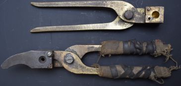 Two pairs of bullet moulds, one stamped 366.