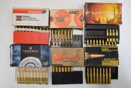 Eighty-eight .308 rifle cartridges including Sako, Winchester and Federal, all in original boxes.