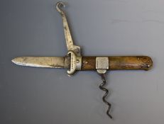 Multi function sportsman's pocket knife including cartridge extractor for 16 and 12 gauge, with