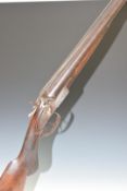 Lewis Richards of Kettering 12 bore side by side hammer action shotgun with chequered semi-pistol