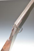 William Jackman Jeffery & Co 12 bore side by side hammer action shotgun with border engraved locks