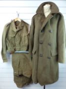 British Army collection of Cold War clothing including 1951 pattern battledress and later