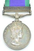 British Army General Service Medal with clasp for Northern Ireland named to 24779698 Pte H Evans,