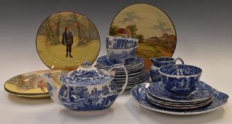 A collection of Spode Italian tea ware, Doulton Series Ware plates etc