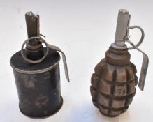 Soviet F1 and RG H2 inert hand grenades