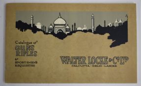 Walter Locke & Co Ltd of Calcutta, Delhi and Lahore 1923 catalogue of Guns, Rifles & Sportsmen's