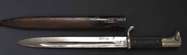 German WW2 KS98 style dress bayonet with original Ickhorn Soligen to ricasso, 25cm blade and