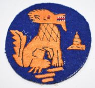 British Army WW2 Chindit cloth badge / patch attributed to Chindit Sgt W B Wilkinson, Royal