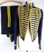 British Army Royal Gloucestershire Hussars other ranks full dress jacket of blue cloth, with