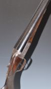 Frederick Williams 12 bore side by side shotgun with hallmarked silver mounts, named and engraved