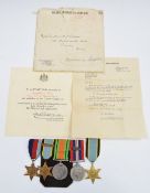 Royal Air Force WW2 medals comprising 1939/1945 Star, Air Crew Europe Star with clasp for France &