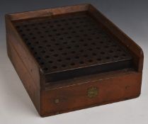 J Erskine & Co Newton Stewart patent mahogany shotgun cartridge loading machine with brass maker's