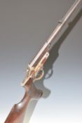 Army & Navy CSL London Tranter's Eureka .220 rim fire hammer action rook rifle with chequered semi-