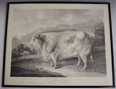 19thC print 'The Yorkshire Rose' after G Horner, 43x58cm