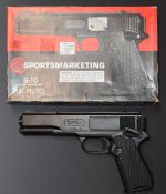 Sportsmarketing G10 .177 18 shot repeater air pistol, serial number 92050322, in original box with
