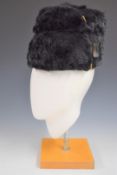 British Army Royal Gloucestershire Hussars fur busby, 1688 Knight to 21½ to interior label.