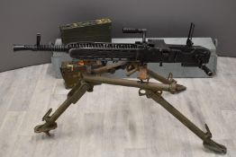 Deactivated Czechoslovakian ZB 37 7.92mm light machine gun with adjustable ladder sights, wooden