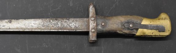 French shortened Gras bayonet with 20cm blade,  possibly used in WW1 as a trench fighting knife.