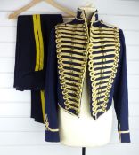British Army Royal Gloucestershire Hussars other ranks full dress jacket of blue cloth, with