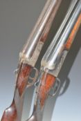 Two 12 bore side by side shotguns, one Laurona serial number 139318 the other Zabacola serial number