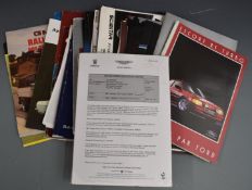 Circa 1970's and 80's car brochures and ephemera to include Alfa Romeo, Mercury, Ford, Lancia,