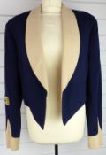 British Army Royal Gloucestershire Hussars Warrant Officer's mess jacket of blue and buff cloth with