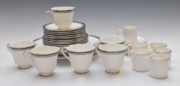 Royal Doulton dinner and tea ware decorated in the Sarabande pattern, mostly six place setting,