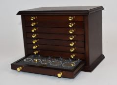 Danbury Mint 'British Coins of WWII' comprising seven coin sets in a wooden coin collector's