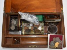 An amateur collection of UK and overseas coinage William III onwards, including Victorian silver