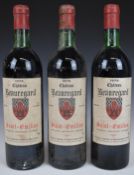 Three Chateau Beauregard St Emilion 1979, 75cl