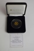HRH Prince George 2014 9ct miniature gold crown coin, cased with certificate