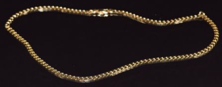 A 9ct gold curb link necklace, 21g