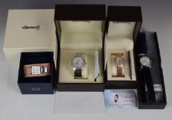 Four various ladies and gentleman's wristwatches comprising two Ingersoll Gems, one FCUK and one