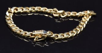 A 9ct gold curb link bracelet, 16.2g