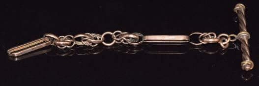 A section of 9ct gold Albert, 10.3g