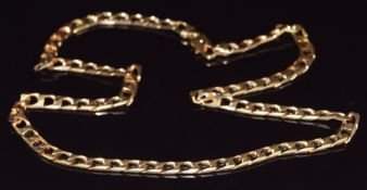 A 9ct gold curb link necklace, 35g