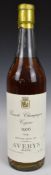 Averys Grande Champagne Cognac 1906 vintage, bottled in June 1974, 65% proof