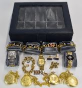 A collection of watches including Credit Suisse with 999.9 gold bar set, Diamond and Co, curb link