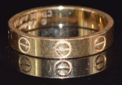 Cartier 18ct gold love band, in original box, size K/L, 3.4g
