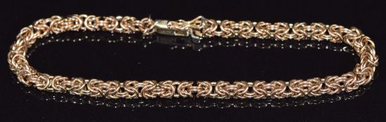 A 9ct gold circular link bracelet, 10.4g