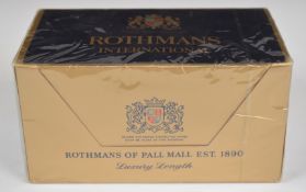 Unopened box of 200 Rothmans luxury length cigarettes