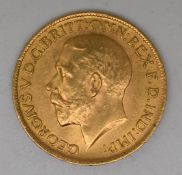 George V 1915 gold full sovereign