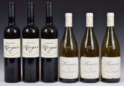 Three Sancerre 2003 Vincent Grall, 750ml, 12.5% and three bottles of Hunter Valley Margan Semillon