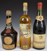 Three bottles of wine / liqueur including D.O.M Benedictine 70% proof, 1999 Barons de Rothschild (