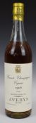 Averys Grande Champagne Cognac 1906 vintage, bottled in June 1974, 65% proof