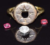Victorian ring together with an old cut diamond of approximately 0.3ct, 3.1g