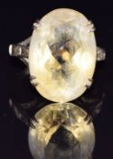 A 9ct gold ring set with a citrine, size K, 5.3g