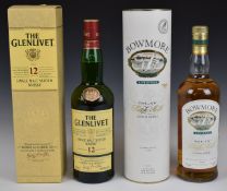 Bowmore Legend Islay Single Malt Scotch Whisky, 70cl, 40% vol, in presentation tube and Glenlivet 12