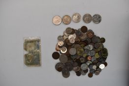 A quantity of UK and overseas including pre Euro and USA coinage, includes £5 crowns and £2 single